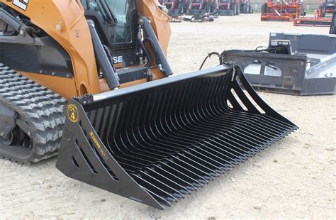 heavy duty skid steer rock bucket|skid steer skeleton rock bucket.